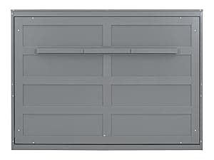 Merax Modern Farmhouse Solid Wood Murphy Cabinet Bed, No Box Spring Needed/Easy Assemble/Queen,Gray