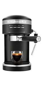 KitchenAid Semi Automatic Espresso Machine with Burr Grinder, KES6551, Porcelain White