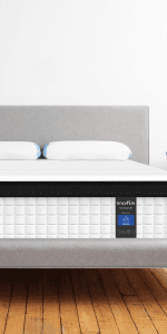 Inofia Twin Mattress, 10 Inch Hybrid Innerspring Single Mattress Cool Twin Bed Supportive & Pressure Relief, Breathable Soft Knitted Fabric Cover, Medium Firmness