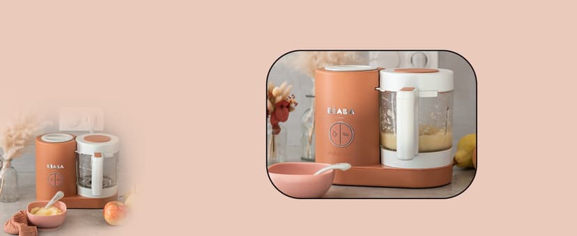 BEABA Babycook Neo Baby Food Maker | Non-Toxic Glass & Stainless Steel | Trusted by Celebrity Moms | Sustainable Baby Food Processor | Global Leader | 34 Servings in 20 Mins
