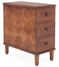 Tribesigns Solid Wood End Table, Fully Assembled Narrow Side Table with Drawers, Pre-Assembled Nightstand Slim Bedside Table for Small Spaces, Living Room, Bedroom, Brown