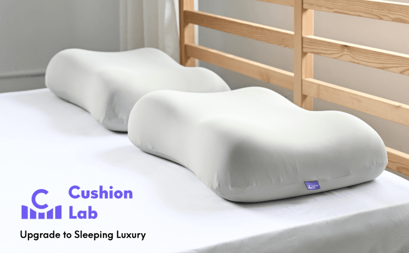 C CUSHION LAB Deep Sleep Pillow, Patented Ergonomic Contour Design for Side & Back Sleepers, Orthopedic Cervical Shape Gently Cradles Head & Provides Neck Support & Shoulder Pain Relief - Calm Grey