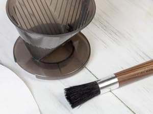 Takavu Coffee Grinder Cleaning Brush, Barista Brush with Black Boar Bristle, Espresso Machine Cleaner Tool, Brista Dusting Accessories Used on Group Heads, Shower Screen, Portafilter, Scoop, Tamper