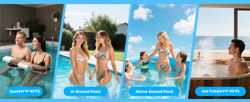 Cordless Pool Vacuum with Telescopic Pole, 26.5 gallons/min Powerful Suction, Handheld Rechargeable Swimming Pool Cleaner with 1H Running Time, Pool Vacuum for Above/In Ground Pools, Spas, Hot Tubs