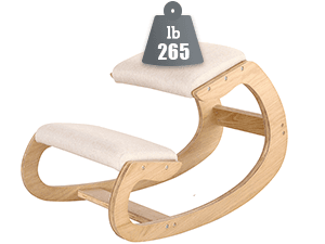 Predawn Ergonomic Kneeling Chair, Rocking Chair Stool, Knee Chair, Posture Chair for Home Office Meditation Wooden & Linen Cushion-Office Desk Chair for Back Neck Pain Relief & Improving (White Oak)