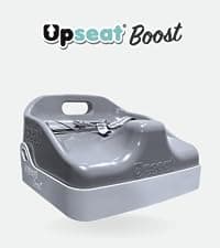 Upseat Boost Ergonomic Toddler Booster Seat for Dining Table, Developed with Physical Therapists to Encourage Posture, 3-Point Harness, Easy to Wipe Clean, and Lightweight Gray