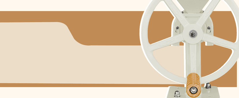 Manual Hand Grain Mill White | Heavy-Duty Hand Operated Food Grinder for Wheat, Corn, Oats, Coffee Beans, Rice & Dry Grains | Hand Crank Kitchen Flour Mill for Home, Camping, Survival & Everyday Use