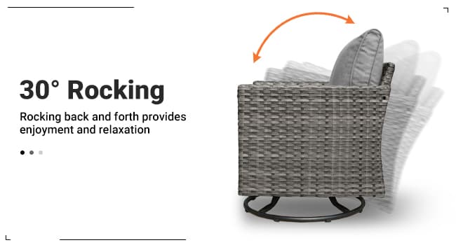 ovios 11 Piece Outdoor Patio Furniture Set with Fire Pit Table,Conversation Sectional Wicker Couch with Swivel Chairs,Modern Outside Sofa for Balcony Backyard, Dark Grey