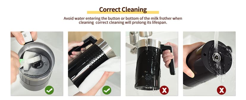 4 in 1 Electric Milk Frother: 10oz/350 mL Large Capacity Electric Milk Steamer for Hot and Cold Milk Froth - Automatic Milk Frother & Warmer for Latte, Cappuccinos, Macchiato, Hot Chocolate