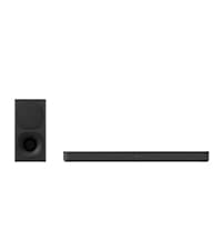 Sony S100F 2.0ch Soundbar with Bass Reflex Speaker, Integrated Tweeter and Bluetooth, (HTS100F), easy setup, compact, home office use with clear sound black