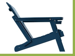 GREENVINES Folding-Adirondack-Chairs-Set-of-2 | HDPE Plastic | Fire Pit Chair | All Weather | Cup Holder | Blue | for Deck Backyard Patio Outdoor Garden