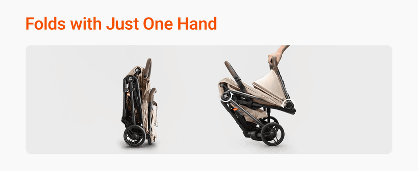 MAMAZING Lightweight Baby Travel Stroller with Carbon Fiber Frame, Compact & Airplane-Friendly, One-Handed Folding Design, 11.6 lbs, Perfect for Toddlers, Organizer & Cushion Included, Simply Taupe