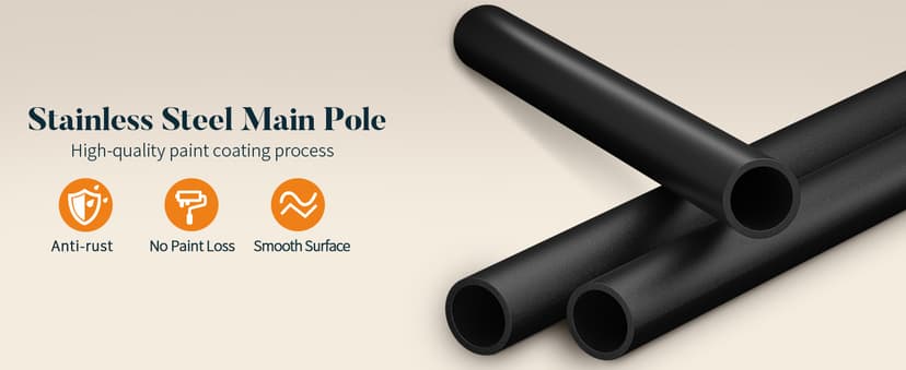 Yoobure Coat Rack Freestanding with Natural Marble Base - Coat Tree with 8 Hooks Heavy Duty Coat Hanger Stand, Metal Coat Rack Stand for Jacket, Hat, Clothes & Bag, Hall Tree Hat Rack for Entryway