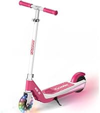 iScooter IK3/IK3Pro Electric Scooter for Kids Aged 6-12, LED Display, 3 Speeds, 3 Heights (IK3Pro), Magnetic Charging, 150W Motor, Colorful Lights