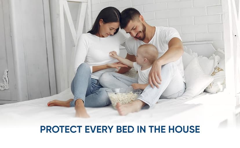 King Size Luxury Tencel Mattress Protector, 100% Waterproof, Ultra Soft, Naturally Cooling & Breathable, Deep Pocket Up to 18"