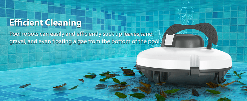 S100 Cordless Robot Pool Cleaner, Last 130Min, 18° Slope Angle, Automatic Pool Vacuum for Above Ground Pools, Self-Parking Pool Cleaner with Filter Basket, Pool Robot Up to 1100 sq.ft