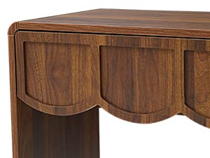 Console Table with Drawers, Mid-Century 43 Inches Narrow Entryway Tables with Open Storage Shelves, Hallway Accent Tables Behind Couch Table for Living Room - Walnut