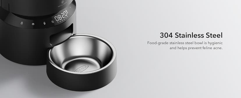 PETLIBRO Automatic Cat Feeder, Automatic Dog Food Dispenser with Freshness Preservation, Timed Pet Feeders for Dry Food, Up to 50 Portions 6 Meals Per Day, Granary Black