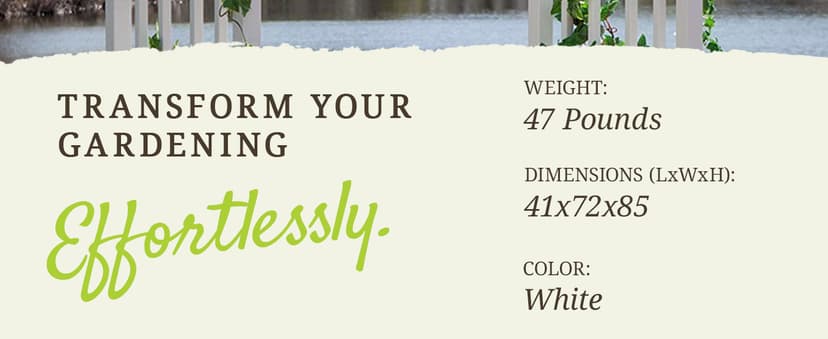 Dura-Trel Wellington Arbor, Vinyl Garden Archway for Outdoors, White, 72" x 85" - Backyard Decorative Arch for Pathways & Entrances w/ Trellis Sides for Climbing Plants, Vines & Flowers