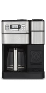 Cuisinart Single Serve + 12 Cup Coffee Maker, Offers 3-Sizes: 6-Ounces, 8-Ounces and 10-Ounces, Stainless Steel, SS-15P1