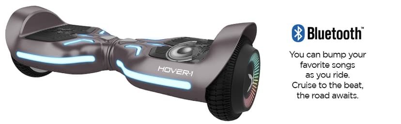 Hover-1 Ranger Electric Self Balancing Hoverboard with Dual 200W Motors, 7 MPH Max Speed, 6 Miles Max Range, and 6.5” Tires Self Balancing Scooter, Gray