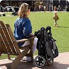 Graco Outpace LX All-Terrain 3-Wheel Baby Stroller, Cohen €” Compatible for Travel System, Easy One-Hand Fold, in-Seat Suspension for Comfortable Ride, Never-Flat Rubber Tires