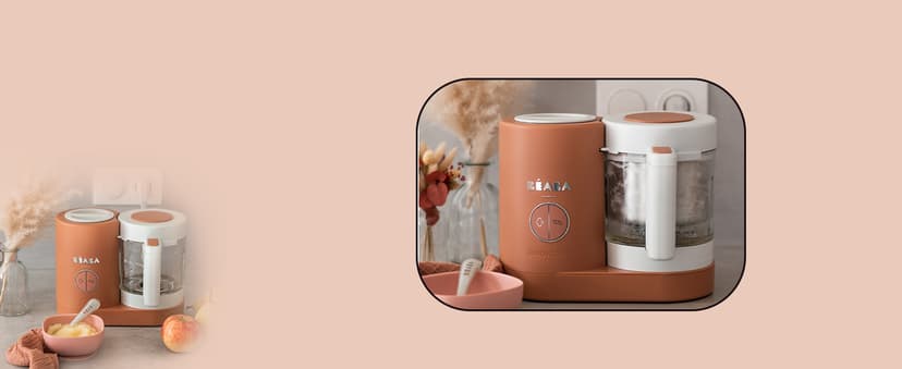 BEABA Babycook Neo Baby Food Maker | Non-Toxic Glass & Stainless Steel | Trusted by Celebrity Moms | Sustainable Baby Food Processor | Global Leader | 34 Servings in 20 Mins