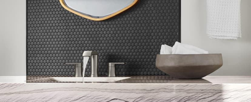 Moen 6702BN Genta LX One Handle Single Hole Modern Bathroom Sink Faucet with Optional Deckplate, Brushed Nickel