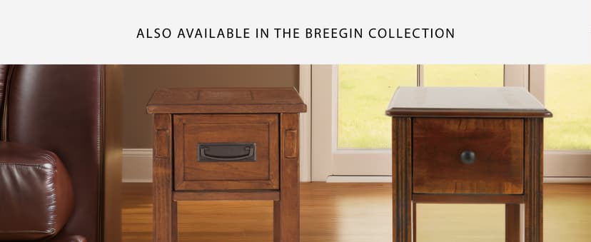 Signature Design by Ashley T007-527 Chair Side End Table, 24.50" W x 17.00" D x13.50 H, Medium Brown