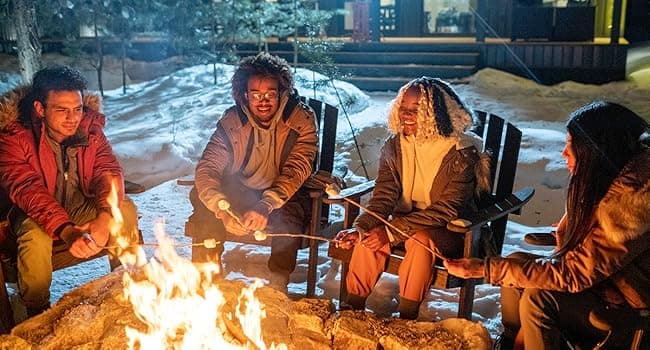 GREENVINES Folding-Adirondack-Chairs-Set-of-2 | HDPE Plastic | Fire Pit Chair | All Weather | Cup Holder | Blue | for Deck Backyard Patio Outdoor Garden