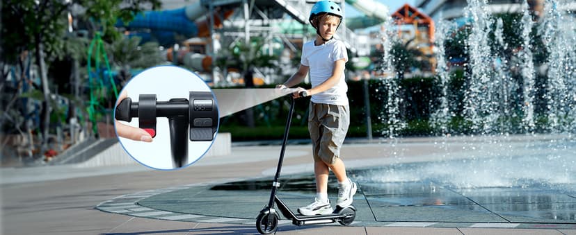 iScooter IK3/IK3Pro Electric Scooter for Kids Aged 6-12, LED Display, 3 Speeds, 3 Heights (IK3Pro), Magnetic Charging, 150W Motor, Colorful Lights