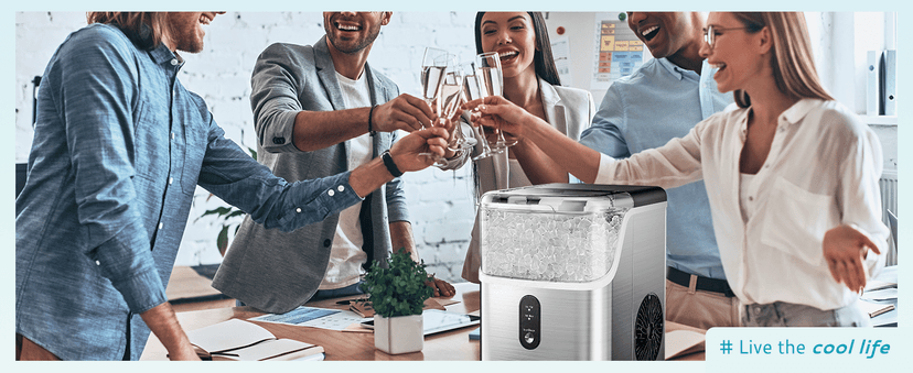 EUHOMY Nugget Ice Makers Countertop, Pebble Ice Maker Machine with 35lbs/24H Soft Ice, Self-Cleaning Sonic Ice Maker with Ice Scoop&Basket, Pellet Ice Maker for Home/Kitchen/Office(Stainless Steels)