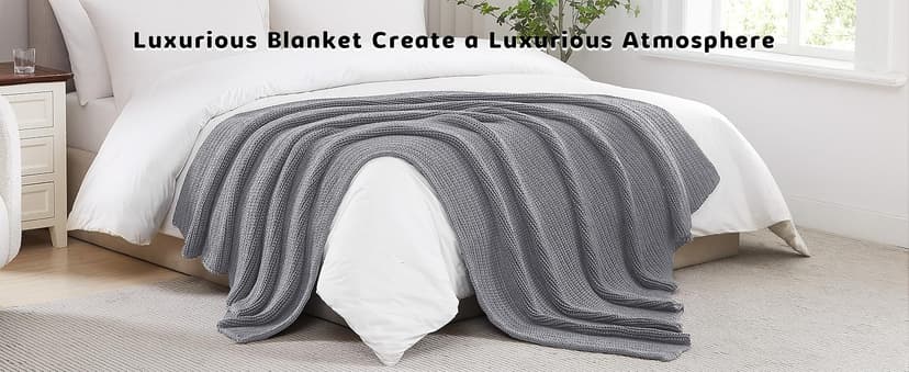 L'AGRATY Knitted Weighted Blanket - 60"x80" 15lbs Cooling Chunky Knit Heavy Blanket for Adults Braided Crochet Throw Thick Cable Yarn Knit Decorative Blanket No Beads Evenly Weighted Machine Washable