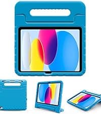 ProCase Kids Case for iPad A16 11th Generation 2025/iPad 10th Generation 2022 with Pencil Holder, iPad 11/10 Case Shockproof Lightweight Cover with Stand Convertible Handle for Children -Blue