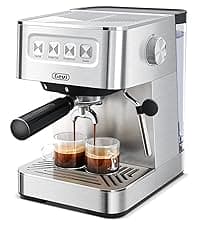 Gevi Espresso Machine 20 Bar High Pressure,Compact Espresso Maker with Milk Frother Steam Wand,Cappuccino,Latte Maker with Adjustable Shot Volume for Home,Gift for Mom and Dad