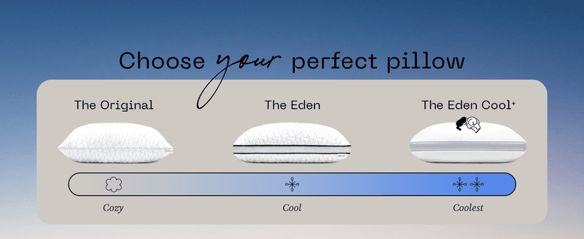 Coop Home Goods Cool+ Crescent Adjustable Pillow, Queen Size Plus Shaped Memory Foam Pillows with Cooling Gel, Neck Support, Back or Side Sleeper Pillow, CertiPUR US/GREENGUARD Gold