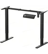 ErGear Height Adjustable Electric Standing Desk, 47.2 x 23.6 Inches Sit Stand up Desk, Memory Computer Home Office Desk with Two-Piece Desktop (Black)