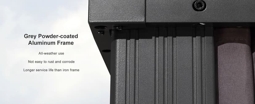 PURPLE LEAF 10' X 14' Permanent Hardtop Gazebo Aluminum Gazebo with Galvanized Steel Double Roof for Patio Lawn and Garden, Curtains and Netting Included, Grey