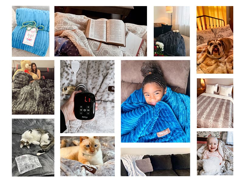 Bearhug Electric Blanket King Size 100" x 90", Dual Controller Heated Blanket, Velvet & Sherpa, 10-Heat Levels & 1-12H Auto Off, Over-Heat Protect, ETL, Machine Washable