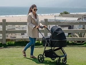 Mompush Wiz 2-in-1 Convertible Baby Stroller with Bassinet Mode, Foldable Infant Stroller with Reversible Seat and Large UPF 50+ Canopy