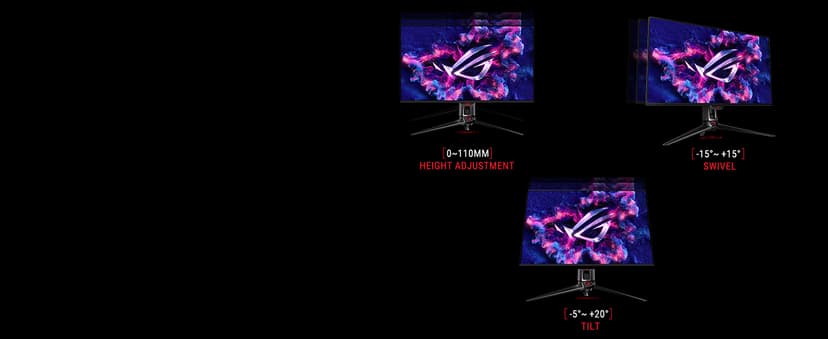 ASUS ROG Swift 32” 4K OLED Gaming Monitor (PG32UCDM) - UHD (3840 x 2160), QD-OLED, 240Hz, 0.03ms, G-SYNC Compatible, Custom Heatsink, Graphene Film, 99% DCI-P3, True 10-bit, 90W USB-C