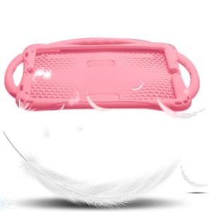 TopEsct Kids Case for iPad 10.2 inch - Shockproof Silicone Cover with Tempered Glass Screen Protector and Strap - Compatible with iPad 9th/8th/7th Gen (2021)" (Pink)