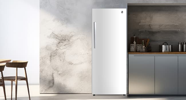 Commercial Cool 11.1 Cu. Ft. Convertible Freezer Refrigerator, Upright Fridge with Glass Shelves, Reversible Door, Garage Ready, ENERGY STAR rated, Auto Defrost, CCUC1110GW, White