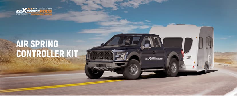 maXpeedingrods On Board Air Compressor System Universal Air Spring Compressor Kit with Gauge Air Line T Fittings for Trucks Vans