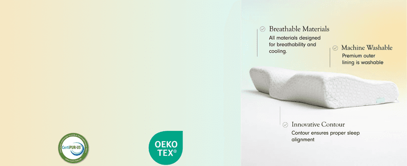 Dosaze Contoured Orthopedic Pillow, Queen Size Bed Pillow for Neck Pain Relief - Medium Firm, Bed Pillow for Back, Stomach and Side Sleepers, CertiPUR-US/Oeko-Tex