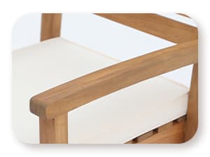 OC Orange-Casual Stackable Patio Dining Chairs Set of 4, Outdoor Acacia Wooden Chairs w/Armrest & Removeable Fabric Cushion, for Porch, Backyard, Garden, Indoor, Beige