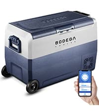 BODEGACOOLER 12 Volt Refrigerator, RV Refrigerator APP Control, 65L(2.3cu.ft.) RV Fridge Freezer, Car Refrigerator with Lock, (4℉-46℉) Travel Compressor Cooler 12/24V DC for Truck, RV, Camping