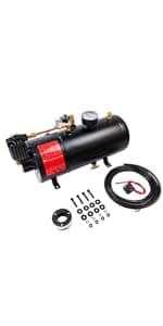 Medium Duty Onboard Air System/Kit 150 PSI Compressor 12V With 2.5 Gallon (9.5 Liter) Train/Air Horn Tank