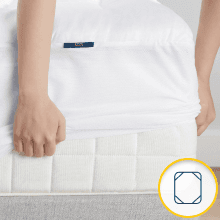 Serta ComfortSure King Mattress Cover, Fitted Pillow Top Mattress Pad, Super Soft and Breathable Quilted Cotton Protector with 18" Elastic Deep Pockets for Secure Fit, White