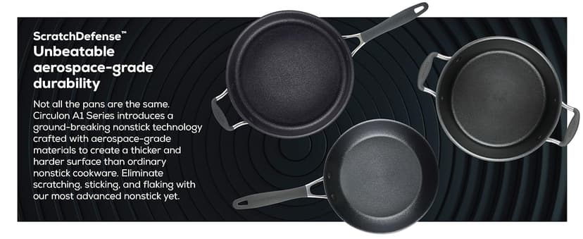 Circulon A1 Series with ScratchDefense Technology Nonstick Induction Wok with Lid, 14 Inch, Graphite